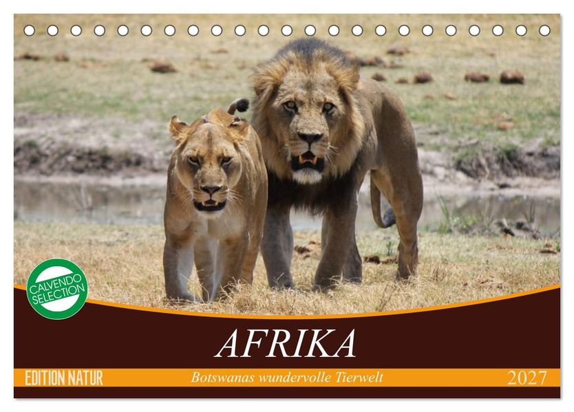 Afrika. Botswanas wundervolle Tierwelt (Tischkalender 2027 DIN A5 quer) CALVENDO Monatskalender