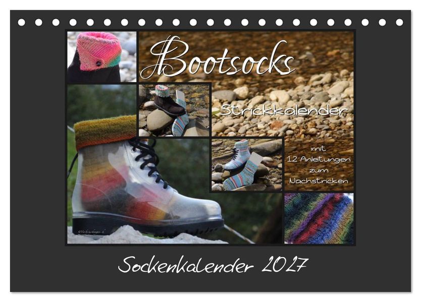 Sockenkalender Bootsocks 2027 (Tischkalender 2027 DIN A5 quer) CALVENDO Monatskalender