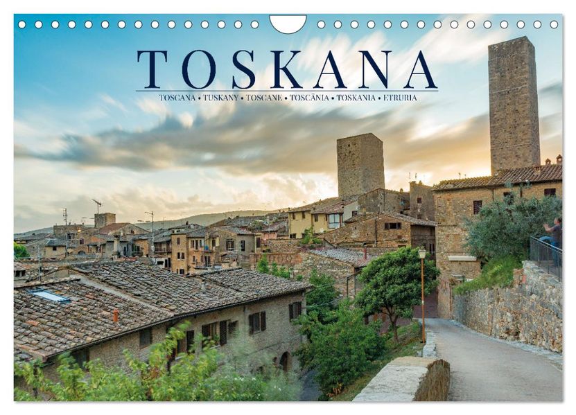 Motive der Toskana (Wandkalender 2027 DIN A4 quer) CALVENDO Monatskalender