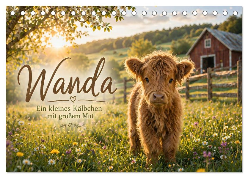 Wanda - ein kleines Kälbchen mit großem Mut (Tischkalender 2027 DIN A5 quer) CALVENDO Monatskalender