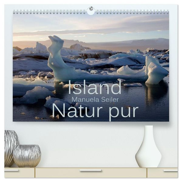 Island Natur pur (hochwertiger Premium Wandkalender 2027 DIN A2 quer) Kunstdruck in Hochglanz