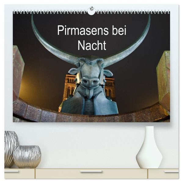 Pirmasens bei Nacht (hochwertiger Premium Wandkalender 2027 DIN A2 quer) Kunstdruck in Hochglanz