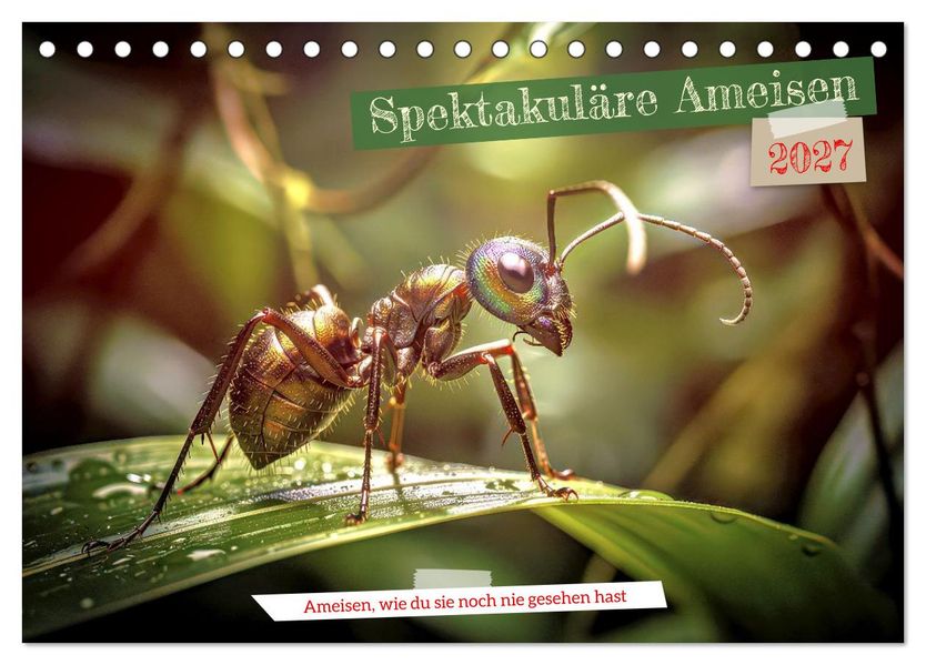 Spektakuläre Ameisen (Tischkalender 2027 DIN A5 quer) CALVENDO Monatskalender