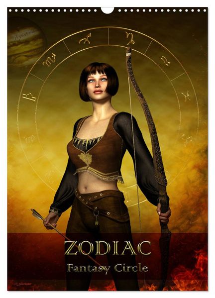 Zodiac Fantasy Circle (Wall Calendar 2027 DIN A3 portrait) CALVENDO 12 Month Wall Calendar