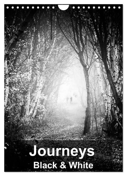 Journeys - Black & White (Wall Calendar 2027 DIN A4 portrait) CALVENDO 12 Month Wall Calendar