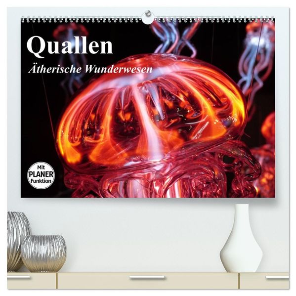 Quallen. Ätherische Wunderwesen (hochwertiger Premium Wandkalender 2027 DIN A2 quer) Kunstdruck in Hochglanz
