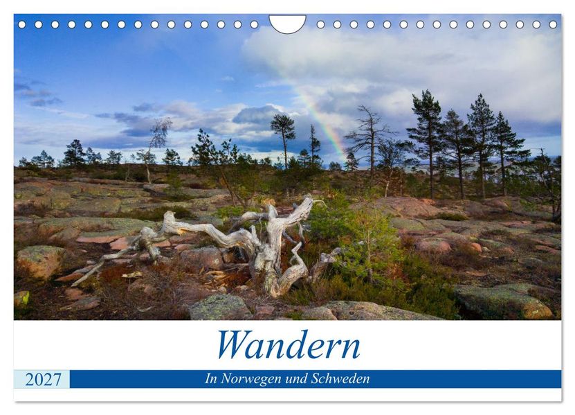 Wandern - In Norwegen und Schweden (Wandkalender 2027 DIN A4 quer) CALVENDO Monatskalender