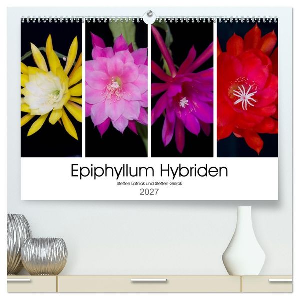 Epiphyllum-Hybriden (hochwertiger Premium Wandkalender 2027 DIN A2 quer) Kunstdruck in Hochglanz