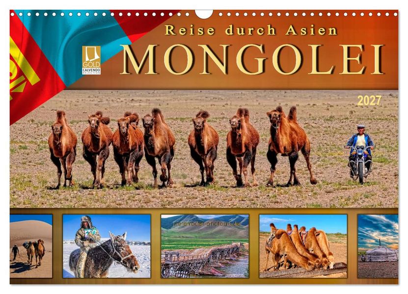 Reise durch Asien - Mongolei (Wandkalender 2027 DIN A3 quer) CALVENDO Monatskalender