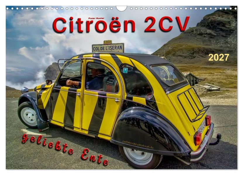 Citroën 2CV - geliebte Ente (Wandkalender 2027 DIN A3 quer) CALVENDO Monatskalender