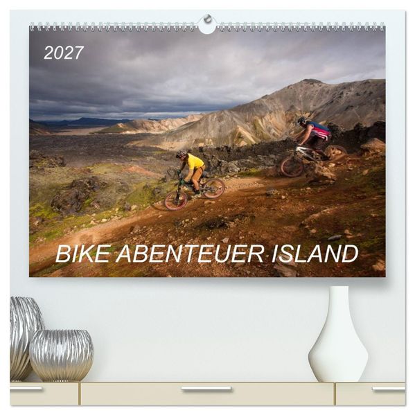Bike Abenteuer Island (hochwertiger Premium Wandkalender 2027 DIN A2 quer) Kunstdruck in Hochglanz