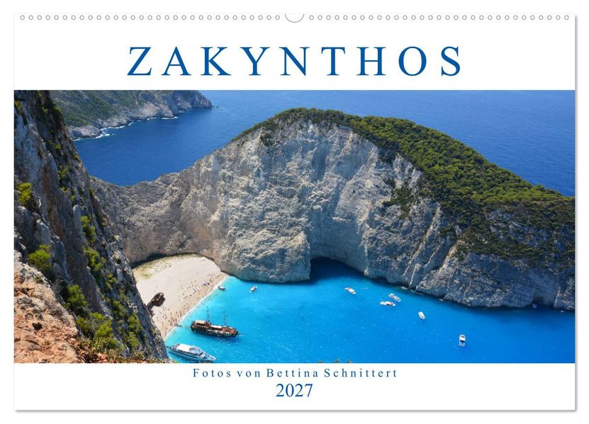 Zakynthos 2027 (Wandkalender 2027 DIN A2 quer) CALVENDO Monatskalender
