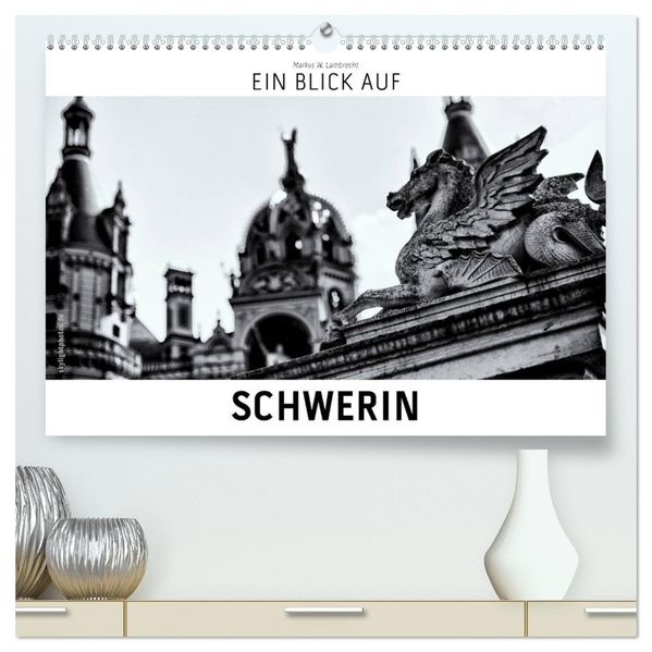 Ein Blick auf Schwerin (hochwertiger Premium Wandkalender 2027 DIN A2 quer) Kunstdruck in Hochglanz
