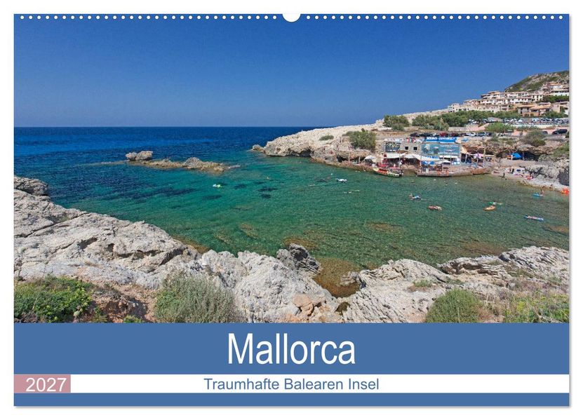 Mallorca - Traumhafte Balearen Insel (Wandkalender 2027 DIN A2 quer) CALVENDO Monatskalender
