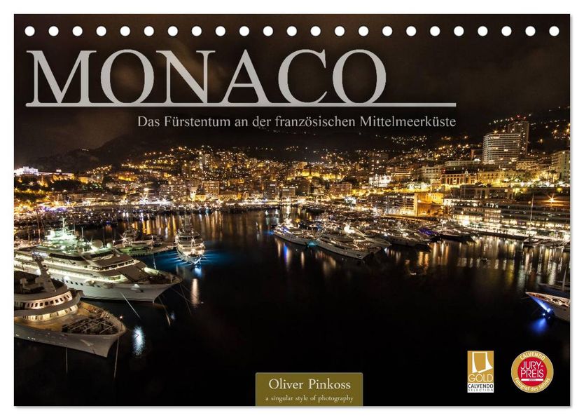 Monaco - Das Fürstentum an der französischen Mittelmeerküste (Tischkalender 2027 DIN A5 quer) CALVENDO Monatskalender