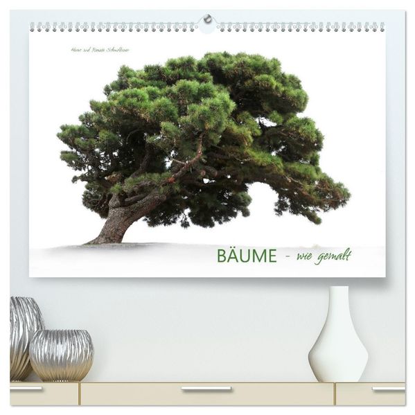 BÄUME - wie gemalt (hochwertiger Premium Wandkalender 2027 DIN A2 quer) Kunstdruck in Hochglanz