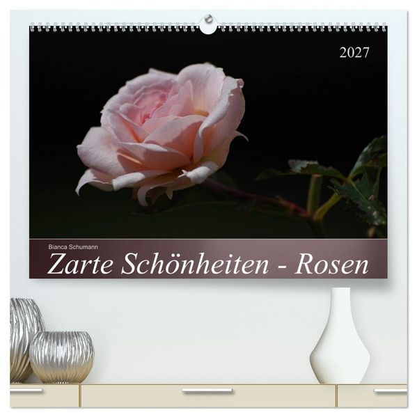 Zarte Schönheiten - Rosen (hochwertiger Premium Wandkalender 2027 DIN A2 quer) Kunstdruck in Hochglanz