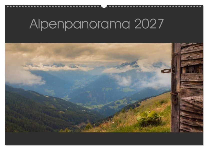 Alpenpanorama 2027 (Wandkalender 2027 DIN A2 quer) CALVENDO Monatskalender