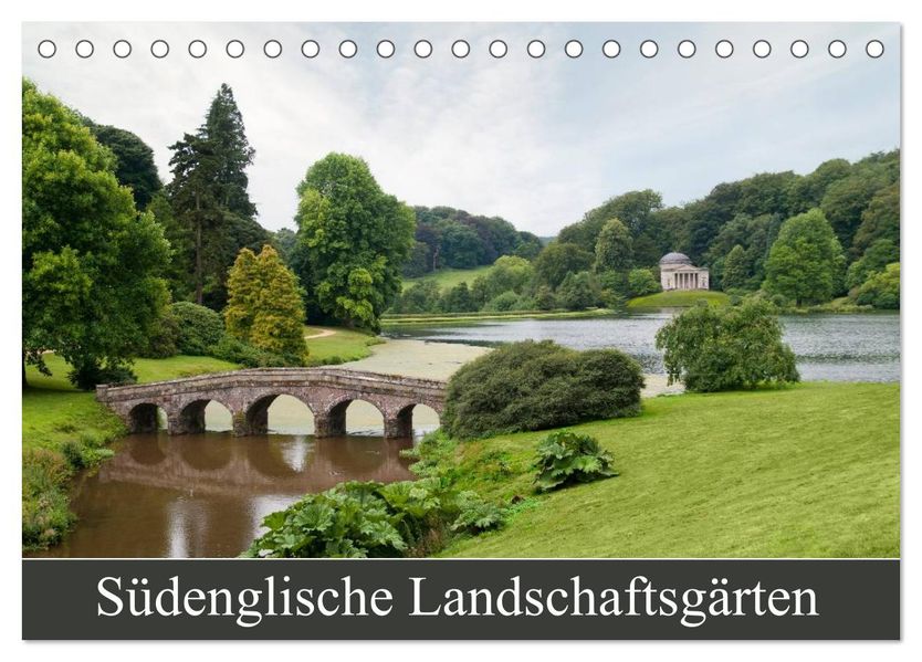 Südenglische Landschaftsgärten (Tischkalender 2027 DIN A5 quer) CALVENDO Monatskalender