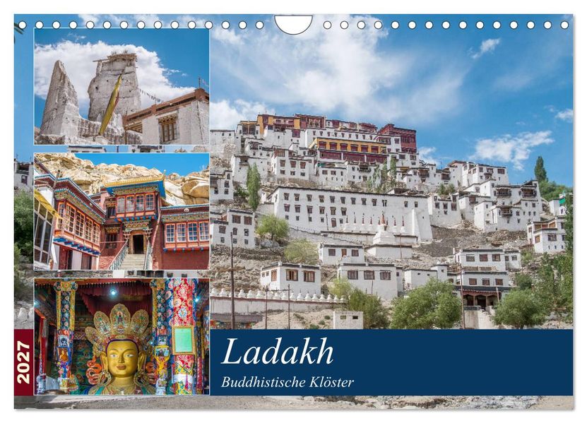 Ladakh - Buddhistische Klöster (Wandkalender 2027 DIN A4 quer) CALVENDO Monatskalender