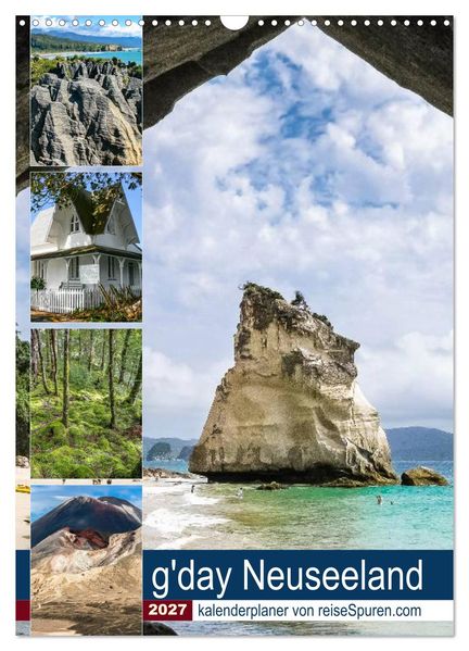 Kalenderplaner g'day Neuseeland 2027 (Wandkalender 2027 DIN A3 hoch) CALVENDO Monatskalender