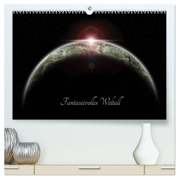 Fantasievolles Weltall (hochwertiger Premium Wandkalender 2027 DIN A2 quer) Kunstdruck in Hochglanz