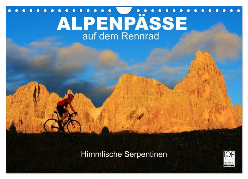 Alpenpässe auf dem Rennrad 'Himmlische Serpentinen' (Wandkalender 2027 DIN A4 quer) CALVENDO Monatskalender