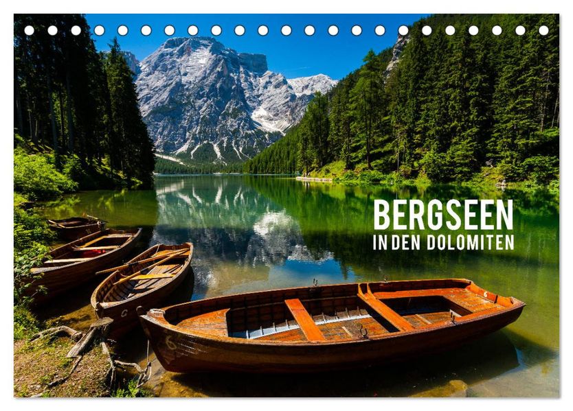 Bergseen in den Dolomiten (Tischkalender 2027 DIN A5 quer) CALVENDO Monatskalender