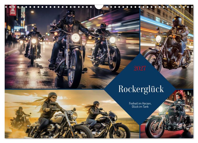 Rockerglück (Wandkalender 2027 DIN A3 quer) CALVENDO Monatskalender