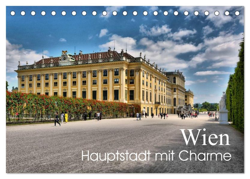 Wien - Haupstadt mit Charme (Tischkalender 2027 DIN A5 quer) CALVENDO Monatskalender