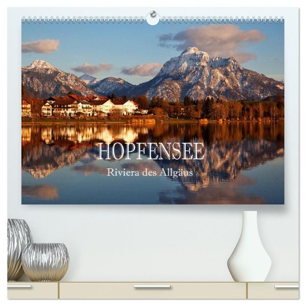 Hopfensee - Riviera des Allgäus (hochwertiger Premium Wandkalender 2027 DIN A2 quer) Kunstdruck in Hochglanz