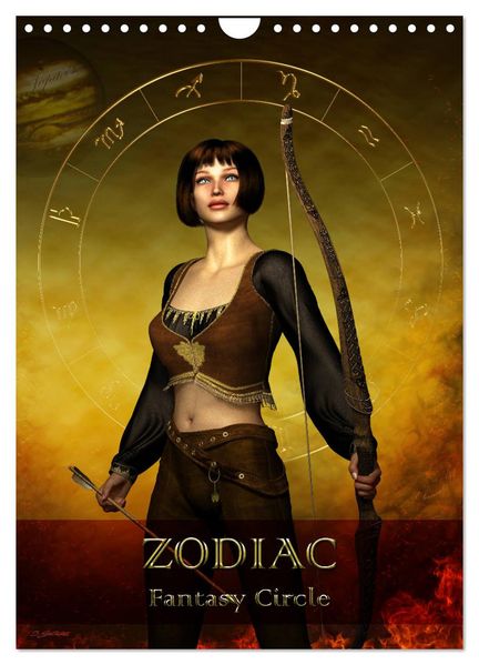 Zodiac Fantasy Circle (Wall Calendar 2027 DIN A4 portrait) CALVENDO 12 Month Wall Calendar