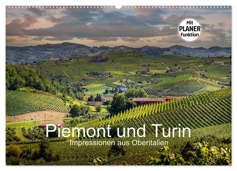 Piemont und Turin (Wandkalender 2027 DIN A2 quer) CALVENDO Monatskalender