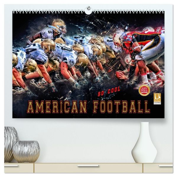 American Football - so cool (hochwertiger Premium Wandkalender 2027 DIN A2 quer) Kunstdruck in Hochglanz