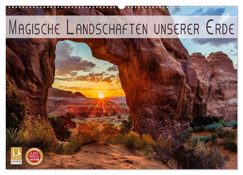 Magische Landschaften unserer Erde (Wandkalender 2027 DIN A2 quer) CALVENDO Monatskalender