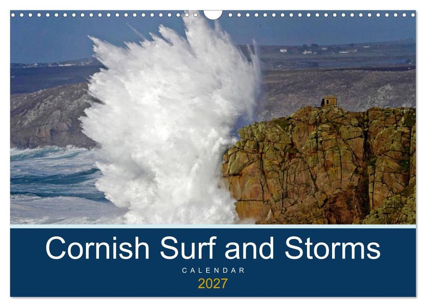 Cornish Surf and Storms (Wall Calendar 2027 DIN A3 landscape) CALVENDO 12 Month Wall Calendar