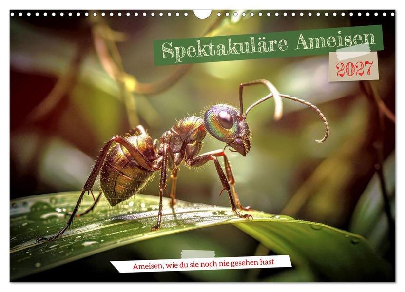 Spektakuläre Ameisen (Wandkalender 2027 DIN A3 quer) CALVENDO Monatskalender