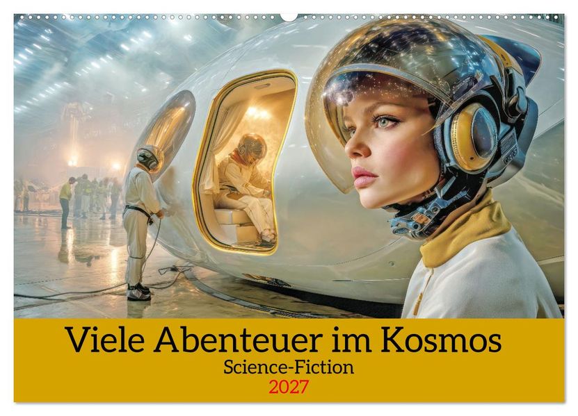 Viele Abenteuer im Kosmos - Science-Fiction (Wandkalender 2027 DIN A2 quer) CALVENDO Monatskalender