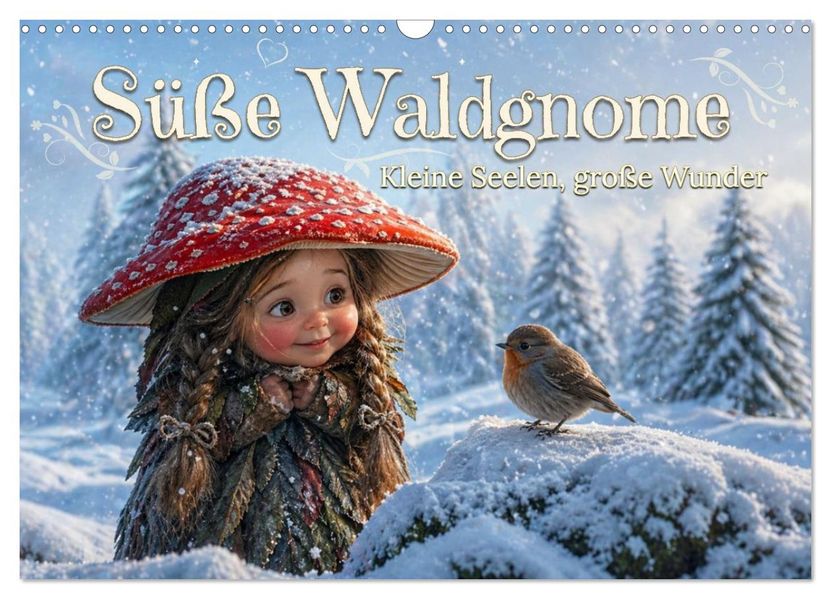 Süße Waldgnome - Kleine Seelen große Wunder (Wandkalender 2027 DIN A3 quer) CALVENDO Monatskalender