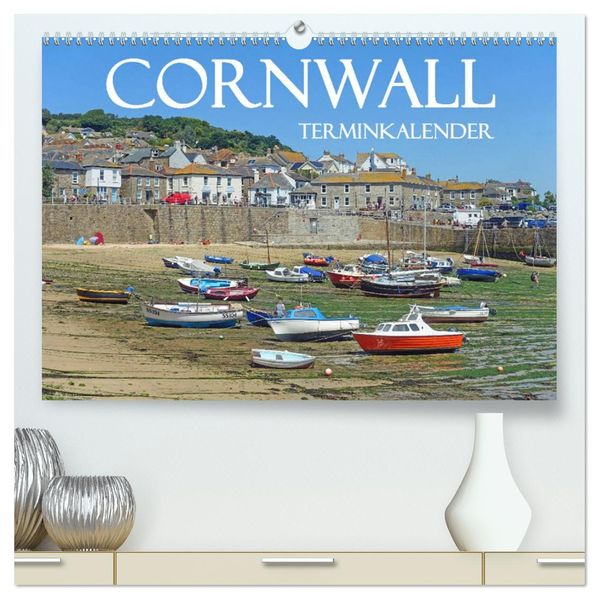 Cornwall. Terminkalender (hochwertiger Premium Wandkalender 2027 DIN A2 quer) Kunstdruck in Hochglanz