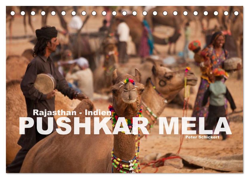 Rajasthan Indien - Pushkar Mela (Tischkalender 2027 DIN A5 quer) CALVENDO Monatskalender