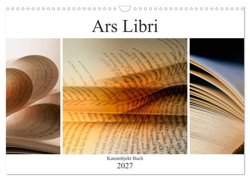 Ars Libri - Kunstwerk Buch (Wandkalender 2027 DIN A3 quer) CALVENDO Monatskalender