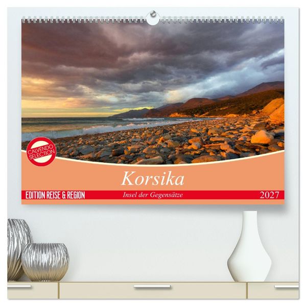 Korsika - Insel der Gegensätze (hochwertiger Premium Wandkalender 2027 DIN A2 quer) Kunstdruck in Hochglanz