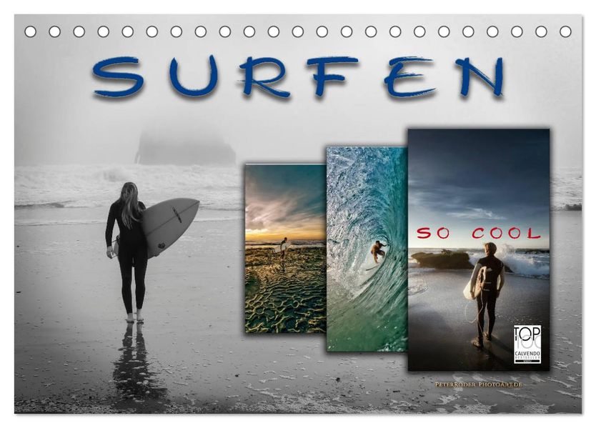 Surfen - so cool (Tischkalender 2027 DIN A5 quer) CALVENDO Monatskalender