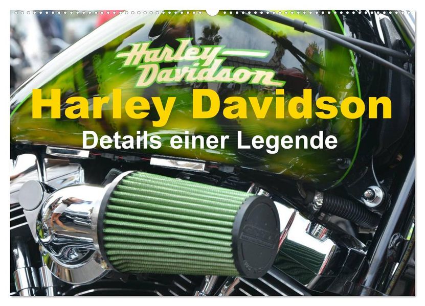 Harley Davidson - Details einer Legende (Wandkalender 2027 DIN A2 quer) CALVENDO Monatskalender