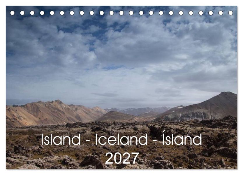 Island - Iceland - Ísland (Tischkalender 2027 DIN A5 quer) CALVENDO Monatskalender
