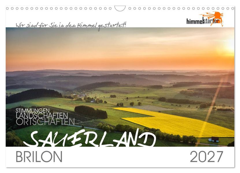 Das Sauerland bei Brilon aus der Vogelperspektive (Wandkalender 2027 DIN A3 quer) CALVENDO Monatskalender