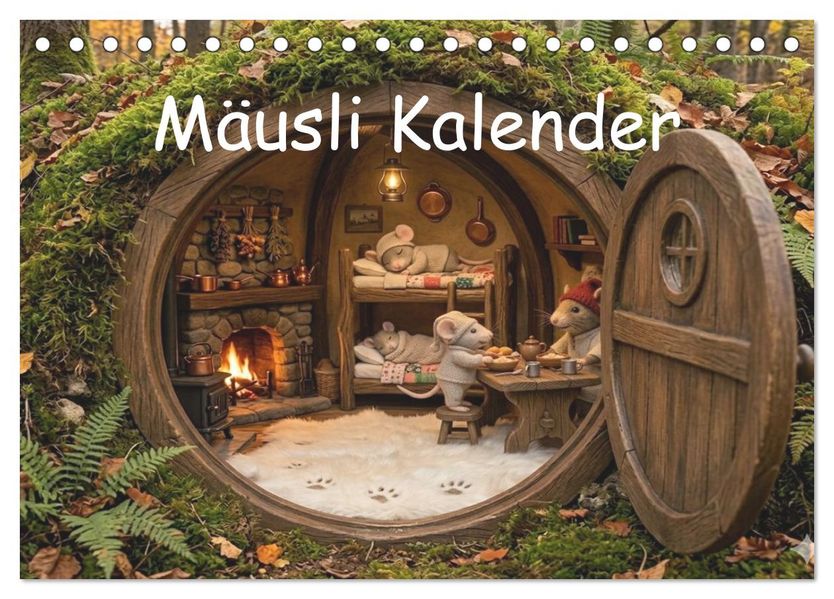 Mäusli Kalender (Tischkalender 2027 DIN A5 quer) CALVENDO Monatskalender