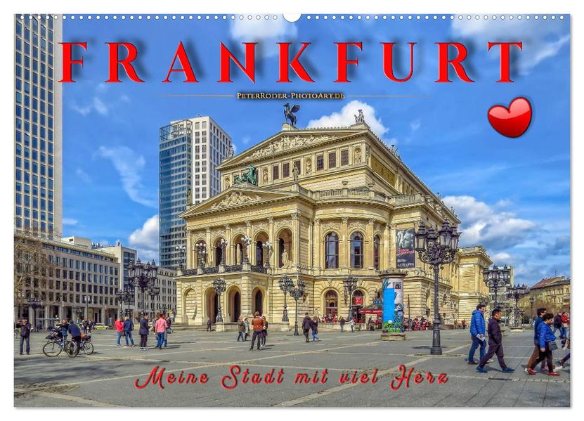Frankfurt - meine Stadt mit viel Herz (Wandkalender 2027 DIN A2 quer) CALVENDO Monatskalender