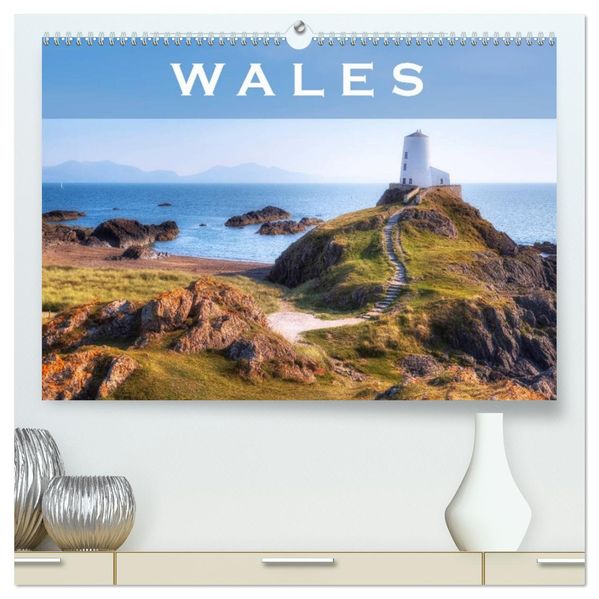 Wales (hochwertiger Premium Wandkalender 2027 DIN A2 quer) Kunstdruck in Hochglanz